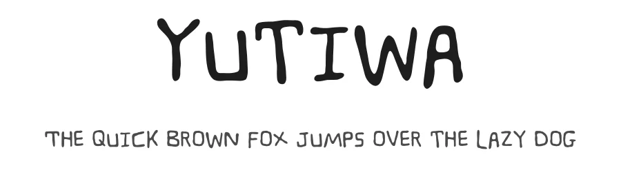 Yutiwa — Display Font