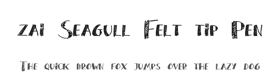 zai Seagull Felt tip Pen by Tomasz SkowroΕski β Display Font