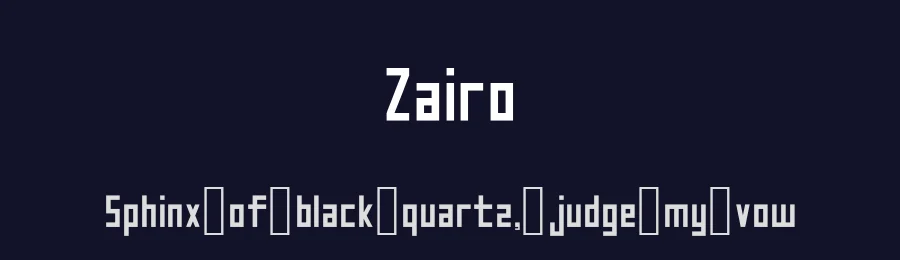 Zairo — Display Font — thumbnail 2