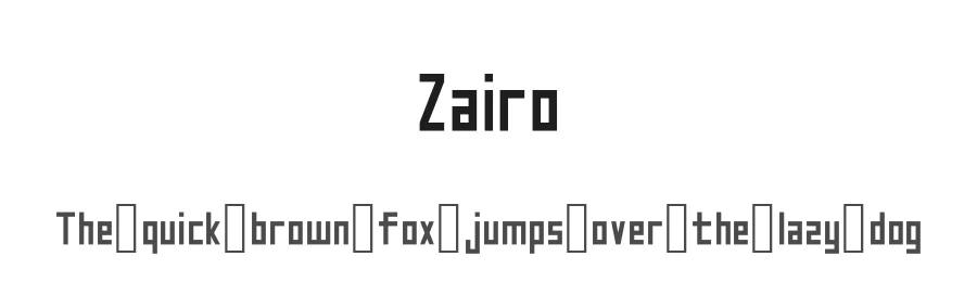 Zairo β Display Font