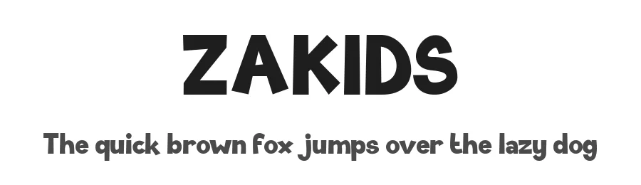 ZAKIDS by Adiraphabet 2021 β Display Font
