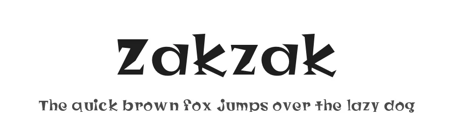 Zakzak by 108go, aoki tetsu β Display Font
