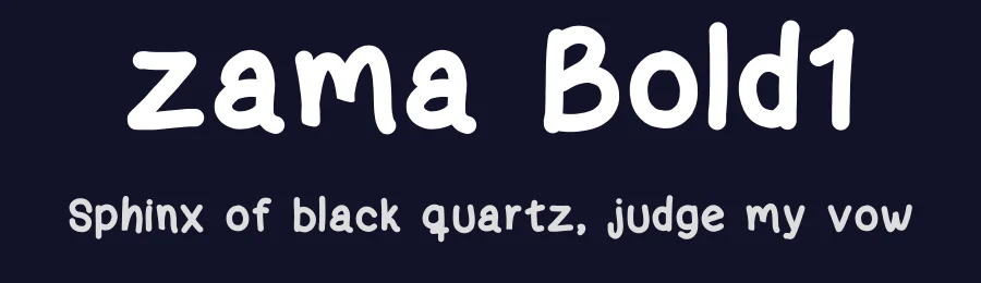 zama Bold1 — Display Font — thumbnail 2