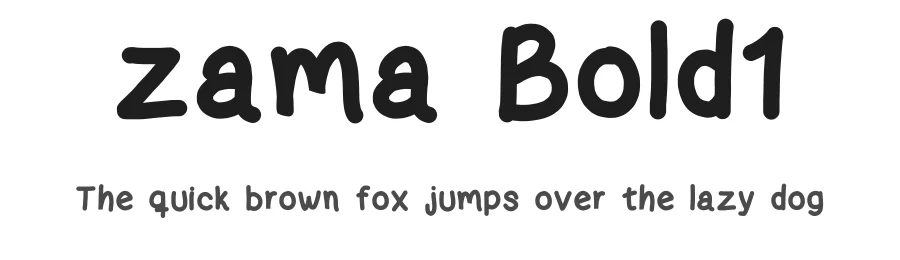 zama Bold1 β Display Font