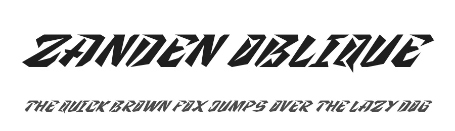 Zanden Oblique by Kong Font β Display Font