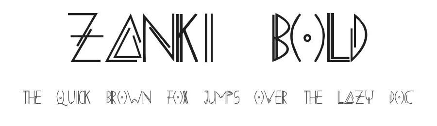 ZANKI Bold β Display Font