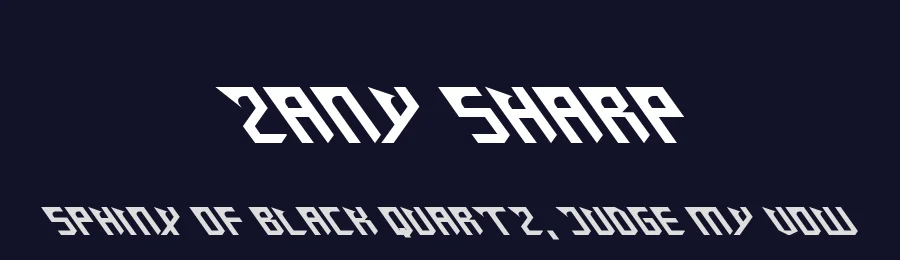 Zany Sharp — Display Font — thumbnail 2