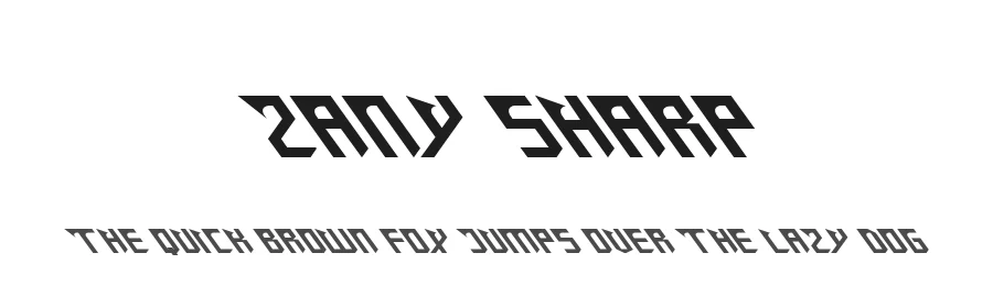 Zany Sharp β Display Font