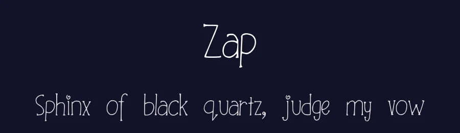 Zap — Display Font — thumbnail 2