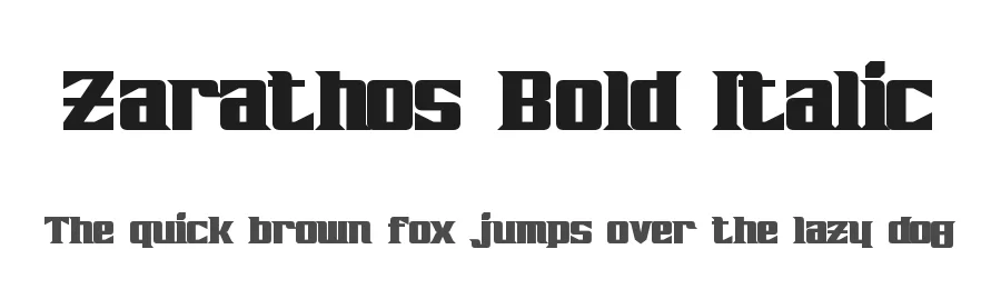 Zarathos Bold Italic by Neale Davidson — Display Font