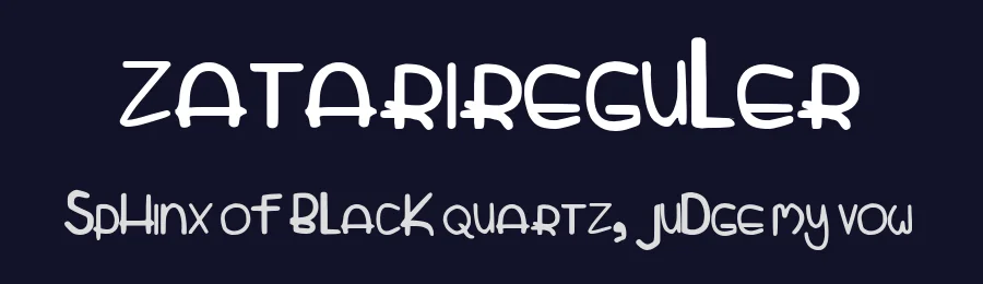 zatarireguler — Display Font — thumbnail 2
