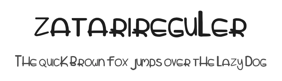 zatarireguler — Display Font