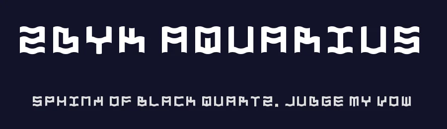 Zdyk Aquarius — Display Font — thumbnail 2