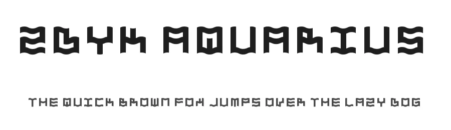 Zdyk Aquarius — Display Font