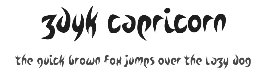 Zdyk Capricorn by AM — Display Font