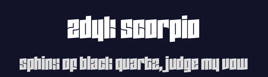 Zdyk Scorpio — Display Font — thumbnail 2