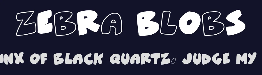 ZeBrA bLoBs — Display Font — thumbnail 2