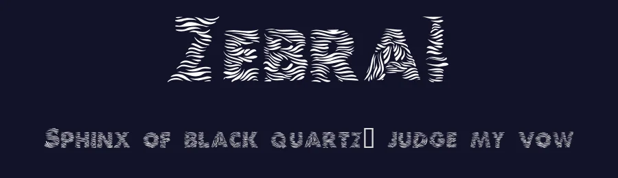 Zebra1 — Display Font — thumbnail 2