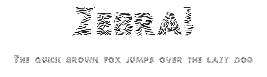 Zebra1 — Display Font