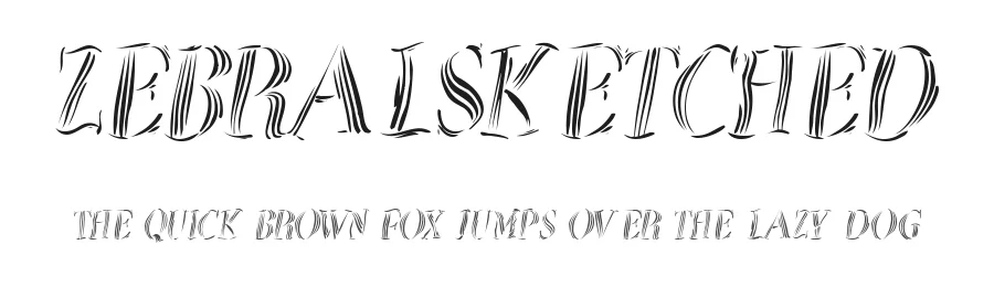 ZebralSketched — Display Font