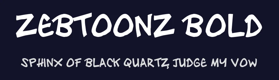 Zebtoonz Bold — Display Font — thumbnail 2
