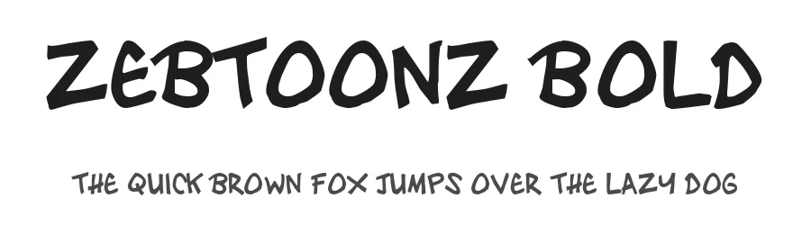 Zebtoonz Bold — Display Font