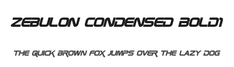 Zebulon Condensed Bold1 by Neale Davidson — Display Font