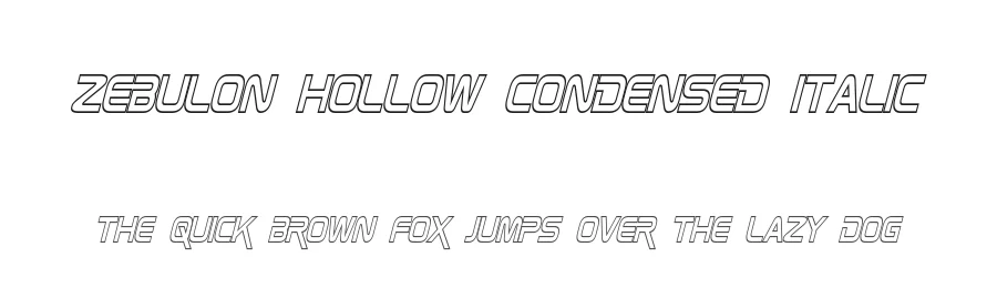 Zebulon Hollow Condensed Italic by Neale Davidson — Display Font