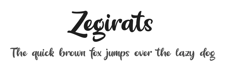 Zegirats by Awan Senja Team — Display Font