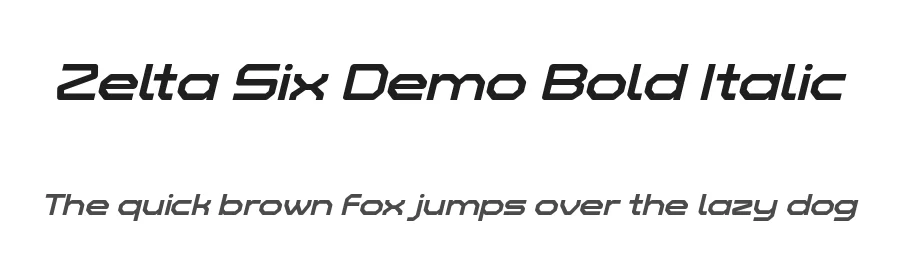 Zelta Six Demo Bold Italic by Mehmet Abacı — Display Font