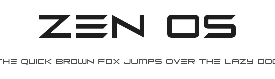 Zen Os by Darrell Flood — Display Font