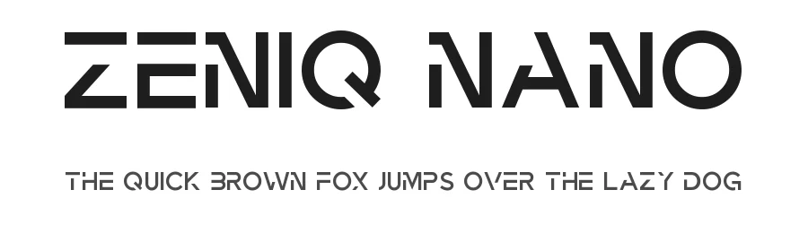 Zeniq Nano by Burhan Afif — Display Font