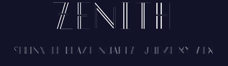 Zenith — Display Font — thumbnail 2