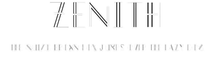 Zenith — Display Font