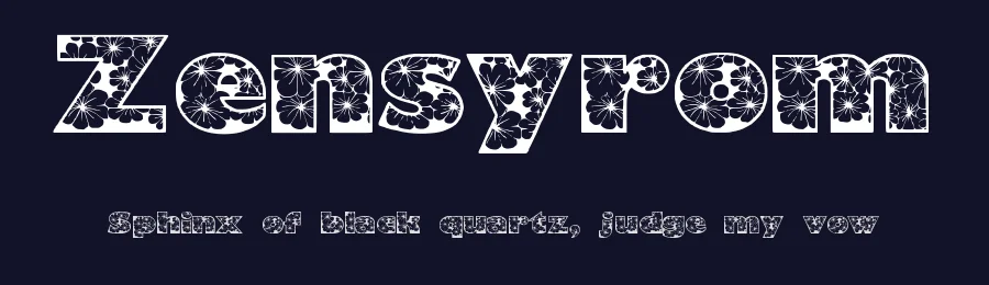 Zensyrom — Display Font — thumbnail 2
