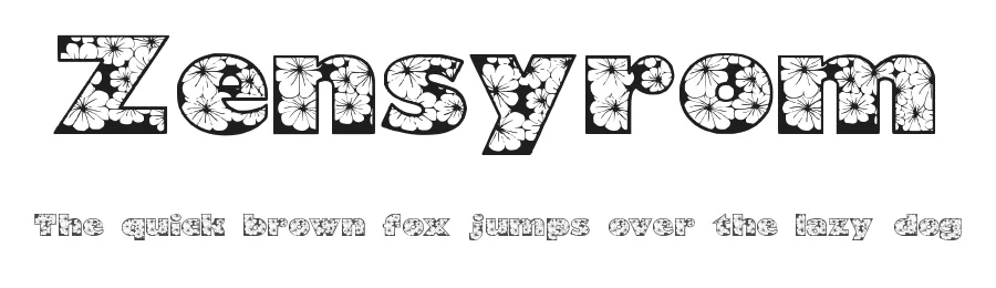 Zensyrom — Display Font