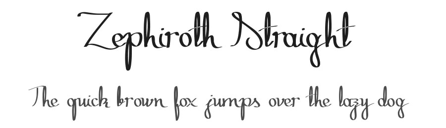 Zephiroth Straight by Type Sailor - David Espinosa — Display Font