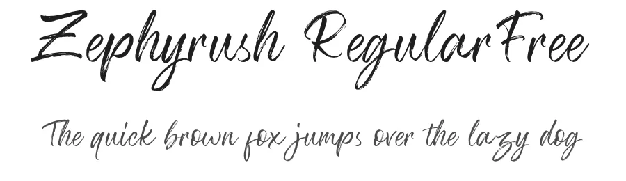Zephyrush RegularFree by Fathi Al Ghazi — Display Font