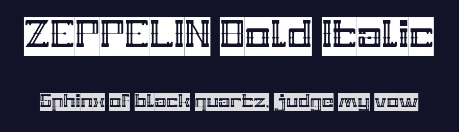 ZEPPELIN Bold Italic by http://www.dafont.com/wino-s-kadir.d2209 — Display Font — thumbnail 2
