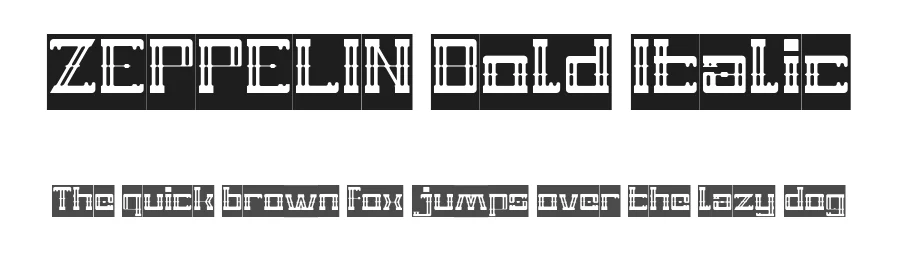 ZEPPELIN Bold Italic by http://www.dafont.com/wino-s-kadir.d2209 — Display Font