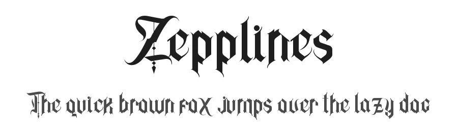 Zepplines by Kong font — Display Font