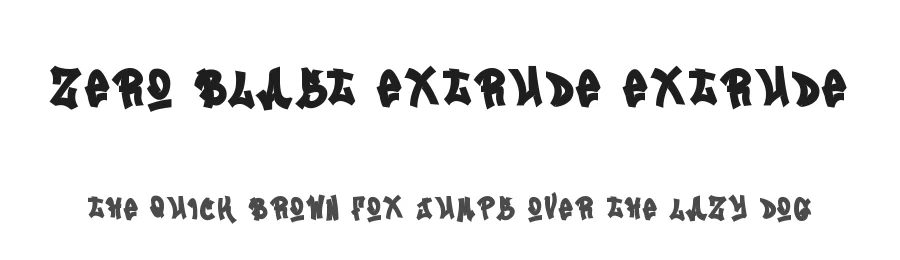 Zero Blast Extrude Extrude by Muhammad Panji Ramdhani — Display Font