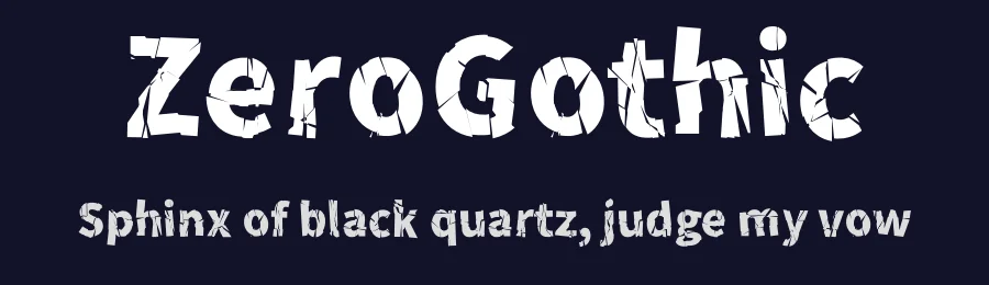 ZeroGothic — Display Font — thumbnail 2