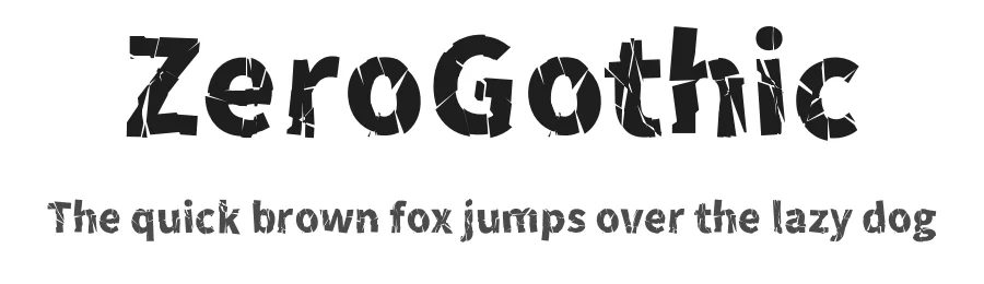 ZeroGothic — Display Font