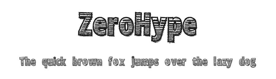 ZeroHype by Xerographer Fonts Max Infeld — Display Font