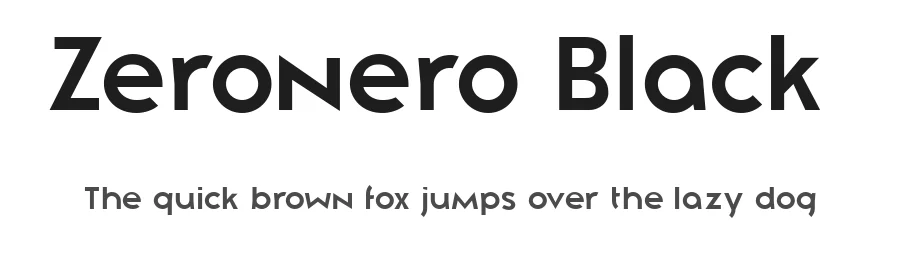 Zeronero Black1 — Display Font