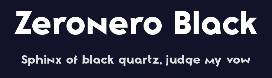 Zeronero Black by Studio Monocromo - Monofonts — Display Font — thumbnail 2