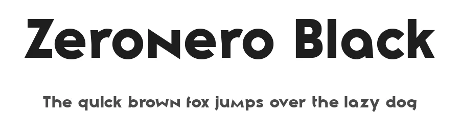 Zeronero Black by Studio Monocromo - Monofonts — Display Font
