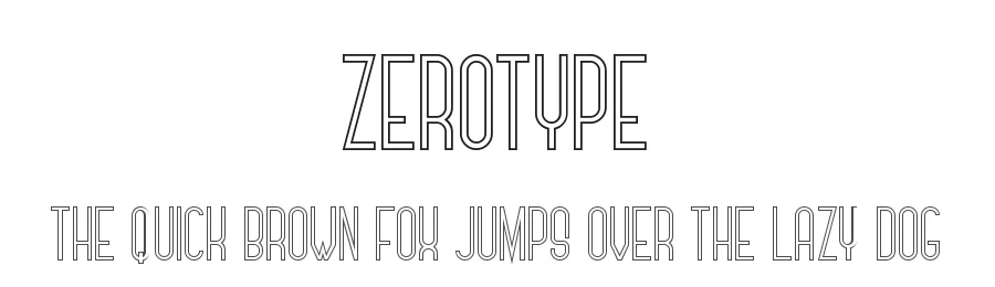 Zerotype by Lettersiro 2018 — Display Font