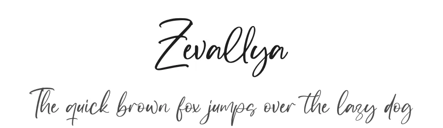 Zevallya by Heru Utama Putra — Script Font